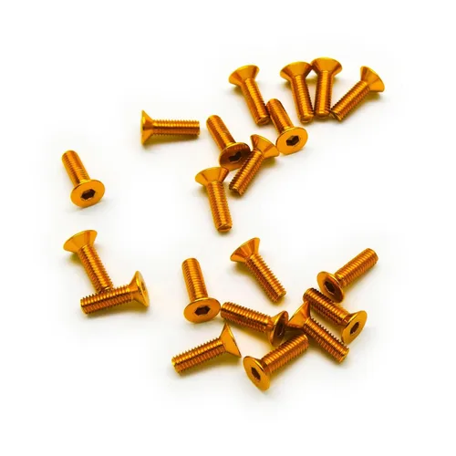 Miniatura 7 de 20 tornillos avellanados M3 6063 de aluminio hexagonal (colores anodizados) (0.236 in, 0.394 in, 0.630 in, 0.787 in) (M3 x 0.236 in, negro)