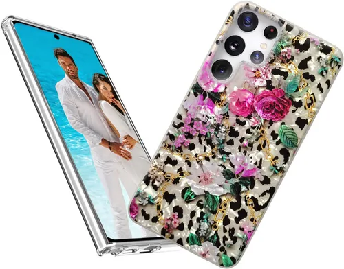 Miniatura 8 de Funda protectora para Samsung Galaxy S22 Ultra para niñas y mujeres, carcasa protectora de TPU suave con purpurina para Galaxy S22 Ultra, elegante
