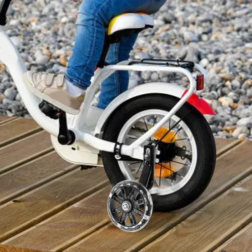 Miniatura 4 de Garneck Ruedas de entrenamiento de bicicleta, ruedas estabilizadoras de bicicleta, rueda de bicicleta intermitente silenciosa para con soporte de 12