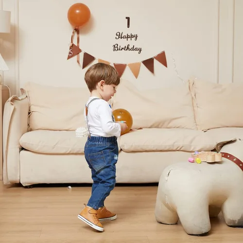 Miniatura 57 de Conjunto de ropa de cumpleaños para bebé niño pequeño, con tirantes, pantalones de mezclilla rasgados