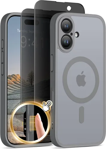 Miniatura 9 de GolbinBox Funda magnética para iPhone 15 Pro, compatible con MagSafe, protección completa de la cámara, protector de pantalla de privacidad