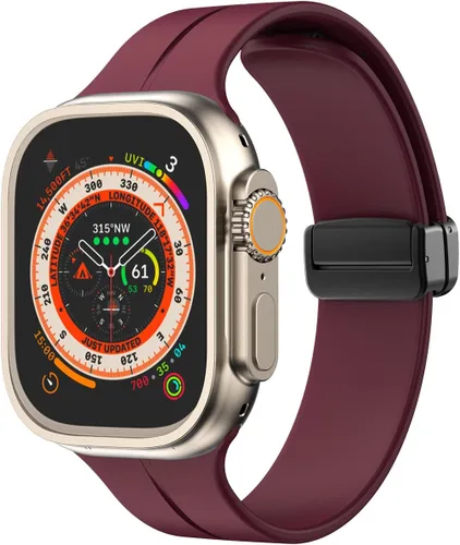 Miniatura 11 de Banda magnética compatible con Apple Watch de 38mm 40mm 41mm 42mm 44mm 45mm 46mm 49mm, mujeres y hombres, correa deportiva de silicona compatible