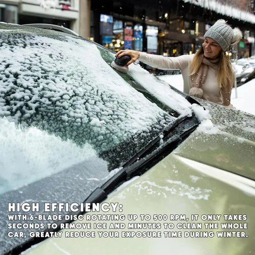 Miniatura 7 de ZONETECH Rascador de hielo eléctrico para parabrisas de automóvil, rascador de nieve eléctrico para ventana, herramientas de eliminación de hielo
