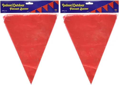 Miniatura 7 de Beistle Banderín negro para interiores y exteriores, decoración de pared de fiesta deportiva y cumpleaños, 11 pulgadas por 12 pies