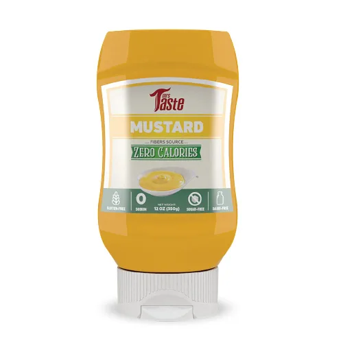 Mrs Taste Mostaza sin azúcar, cero calorías, cero sodio, cero azúcar, alta fibra, apta para dieta cetogénica, apta para dieta paleo, condimentos y