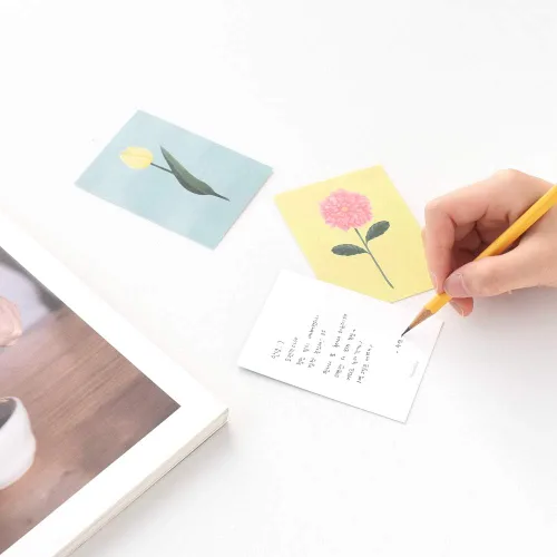 Miniatura 5 de Monolike The Flower - Tarjeta de mensaje, paquete de mezcla de 40 tarjetas y 20 sobres, minitarjetas emocionales y sofisticadas La flor