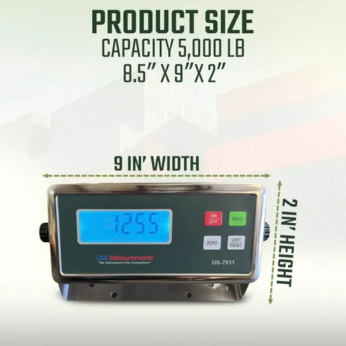 Miniatura 4 de Prime USA Scales USA Measurements - Báscula para grúa, resistente con pantalla LCD, 5,000 libras