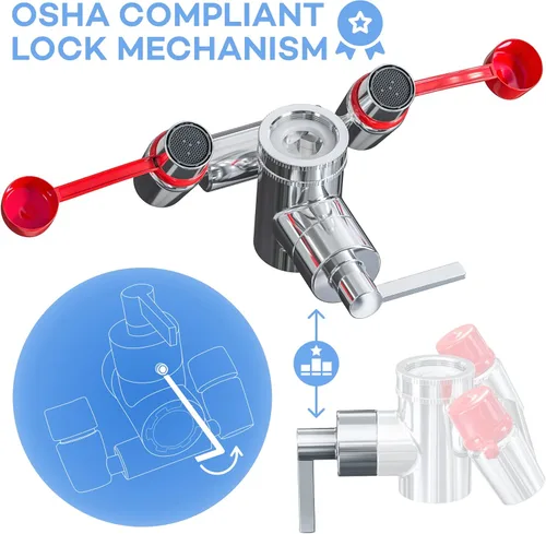 Miniatura 2 de TidyFriend - Estación de lavado de ojos aprobada por la OSHA - Accesorio de fregadero de lavado de ojos montado en grifo de activación rápida, 1