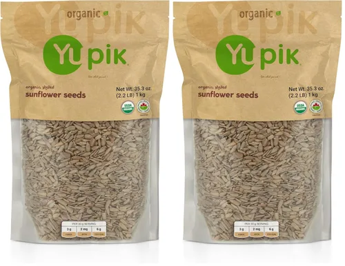 Miniatura 9 de Yupik Semillas de girasol orgánicas, sin cáscara, 2.2 libras (35.2 onzas), sin OGM, veganas, sin gluten, kosher, semillas crudas, sin sal, sin