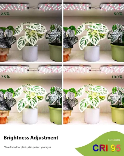 Miniatura 4 de Luz de cultivo para plantas de interior, luz regulable para plantas, 6/12/16H, tira de luces LED de crecimiento de espectro completo, paneles de luz