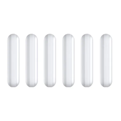 Barra agitadora magnética mezcladora, 6 barras de agitación magnética PTFE de 1.181 in (1.18 pulgadas), color blanco, barra de laboratorio, barra de