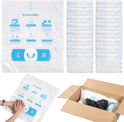 Miniatura 9 de Bolsas de espuma para envío, 8 unidades de 20 x 24 pulgadas, prácticas bolsas expandibles activadas por temperatura, embalaje rápido instantáneo, 8
