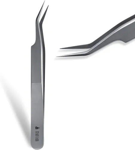 Miniatura 9 de Stacy Lash STL-14 Pinzas de extensión de pestañas curvas/Suministros para extensiones clásicas y abanicos prefabricados con volumen/Herramientas