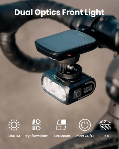 Miniatura 3 de Magicshine HORI1300S & SEEMEE 150 MAG Luces de Bicicleta Delanteras y Traseras, Control FTR LightSync de Un Toque, Luz Delantera de 1300LM y Luz