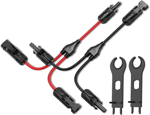 Miniatura 10 de Conectores solares de Bateria Power 30A en Y-Rama, cable adaptador paralelo de panel solar, conectores de cable de panel solar en par para panel