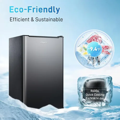 Miniatura 3 de Anypro Congelador Vertical Compacto Mini de 3 Pies Cúbicos con 3 Puertas de Cajón Desplegables y Termostato Ajustable, Congelador Vertical Pequeño