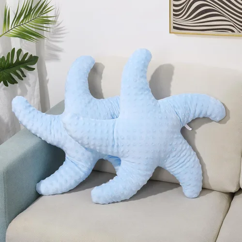 Miniatura 12 de Almohada de estrella de pescadillo de Marble Empire para sofá y cama, almohada de decoración costera, almohada de acento de tema de playa de océano