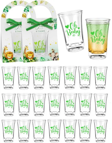 Miniatura 11 de Regalitos para Baby Shower para Invitados - 50 Juegos Temática de Mariposa Baby Shower una Pequeña Mariposa Está en Camino Vasos de Chupito y Cajas