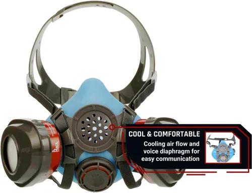 Miniatura 5 de Parcil Distribution Full Face Respirator Mask with Filters – Durable Full Face Respirator Mask, Bayonet Filter Compatible Carbón