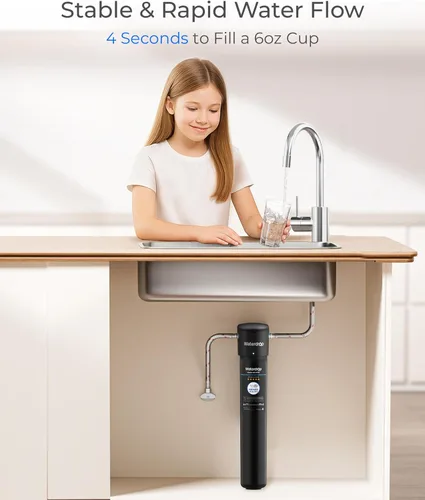 Miniatura 8 de Waterdrop Filtro de agua de repuesto RF17 para filtro de agua Waterdrop 17UA/17UB, reduce PFOA/PFOS, PFAS, plomo, cloro, mal sabor y olor