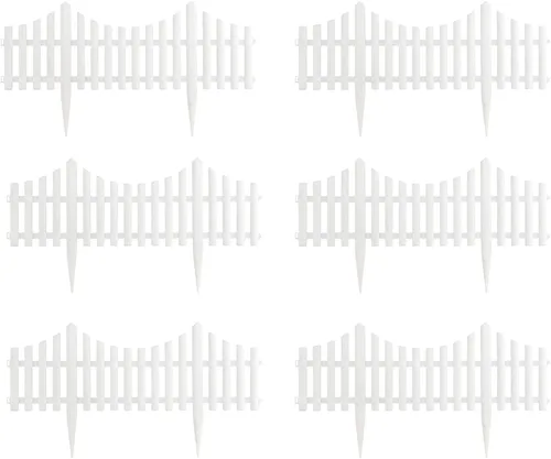 Miniatura 6 de PP Garden Fence Insert Plastic Fence Garden Picket Fence Bordes Césped Parterres Plantas Fronteras Decorativas Jardín Patio Productos al aire libre