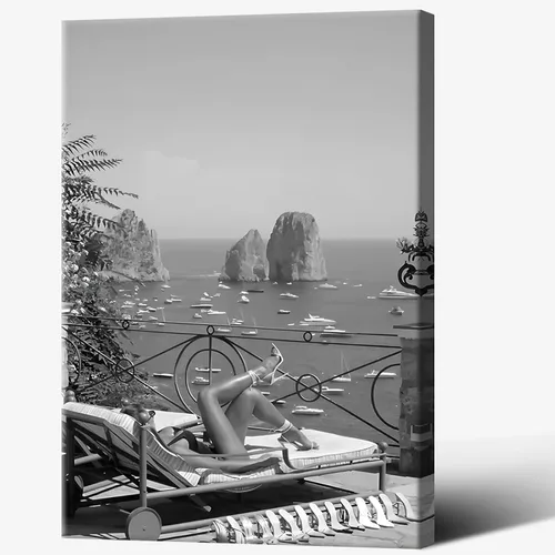 Miniatura 19 de Cartel Retro en Blanco y Negro de Coche Superdeportivo en Lienzo Arte de Pared de Lujo para Amantes de Autos Puesta de Sol Paisaje de Montaña