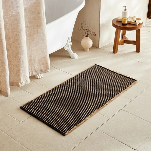 Miniatura 119 de TYUU Tapete de baño estilo gofre, tapete de baño bohemio, antideslizante, lavable, súper absorbente, de secado rápido, bonito tapete de baño