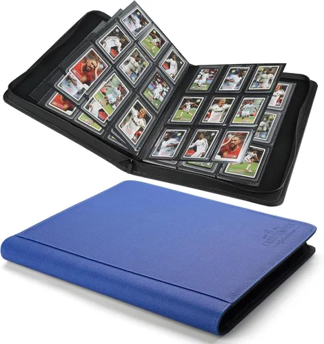Miniatura 9 de Carpeta Toploader rígida, fundas rígidas con 9 bolsillos para 288 tarjetas. Carpeta de tarjetas con fundas para rígidas "3 × 4", tarjetero (negro)