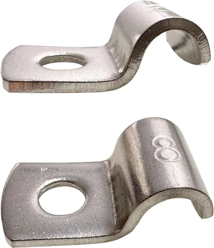 Miniatura 7 de Correa de tubo de 1/3 de pulgada, correa de conducto de acero inoxidable 304, abrazadera de correa resistente de 1 orificio para instalación
