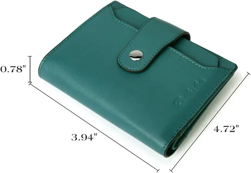 Miniatura 7 de BOSTANTEN - Billetera de cuero para mujer con bloqueo RFID, pequeña, con cremallera, de bolsillo, para tarjetas, con ventana para documento