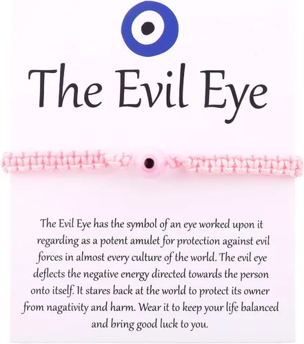 Miniatura 32 de SUMMER LOVE Handmade Jewelry Evil Eye Bracelets with Card,Black Red String Bracelets Kabbalah Protection Luck Amulet for Women Men Friends Pulseras