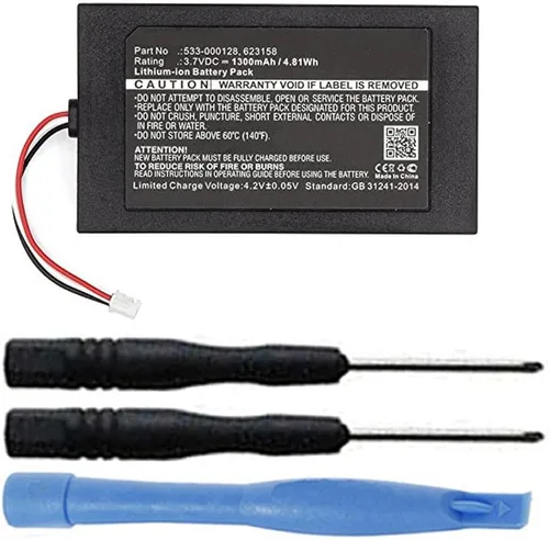 Batería de repuesto de 1300mAh 533-000128, 623158 compatible con controles remotos Logitech Harmony 950 (915-000260) y Harmony Elite (915-000256,