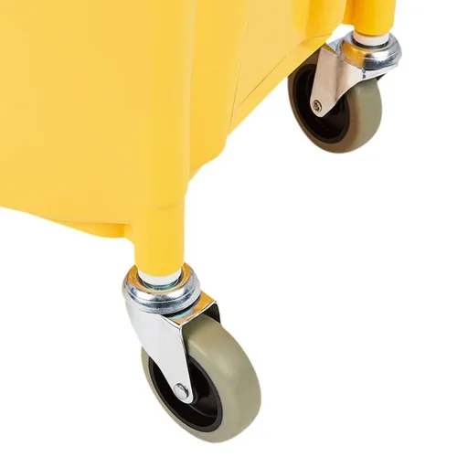 Miniatura 5 de Amazon Basics - Juego de cubo de limpieza de piso rectangular con escurridor de prensa descendente resistente, 35 cuartos de galón, amarillo