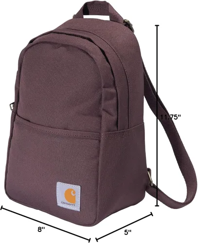 Miniatura 7 de Carhartt Mini mochila clásica, duradera, resistente al agua con correas ajustables para el hombro, color vino