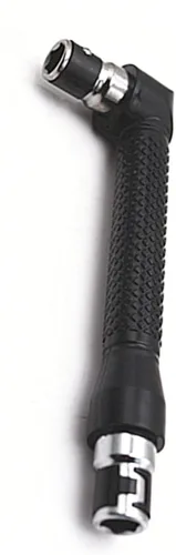 Miniatura 9 de Destornillador de cabeza doble, 3 piezas, destornillador de zócalo, llave L, llave de vaso de doble cabeza, llave de vaso en L, herramienta negra