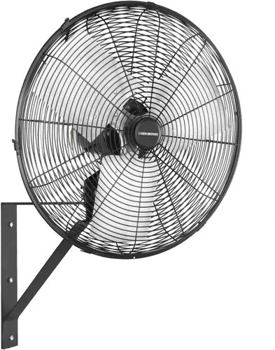 Miniatura 9 de KEN BROWN Ventilador industrial de montaje en pared de 18 pulgadas, ventilador de metal resistente de 4300 CFM, ventiladores oscilantes de alta