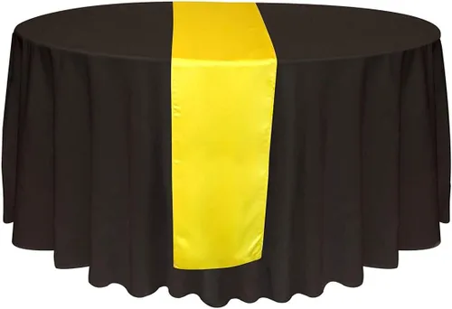 10 caminos de mesa de satén Charmeuse de 12 x 108 pulgadas de largo, seda satinada brillante y tela suave para decoración de mesa, ideal para