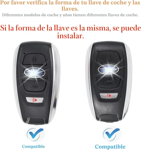 Miniatura 2 de Kirsnda para Subaru Funda para llavero con llavero, Funda de TPU suave con textura/Protector de llave, 4 botones, compatible con BRZ Legacy Outback
