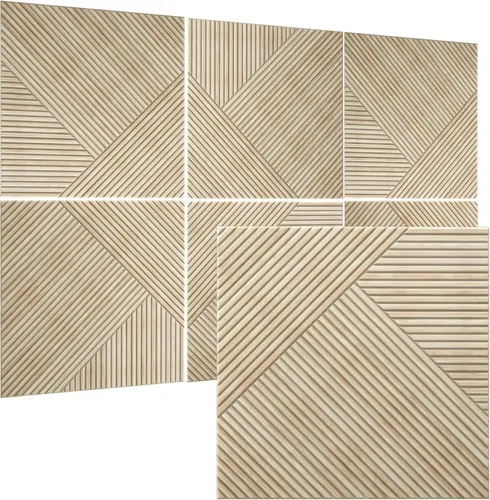 Miniatura 9 de TO-TH Paneles Acústicos para Pared y Techo - Paquete de 6 de 2'x2'x0.4", Paneles de Pared Decorativos Autoadhesivos con Impresión UV 3D con Aspecto
