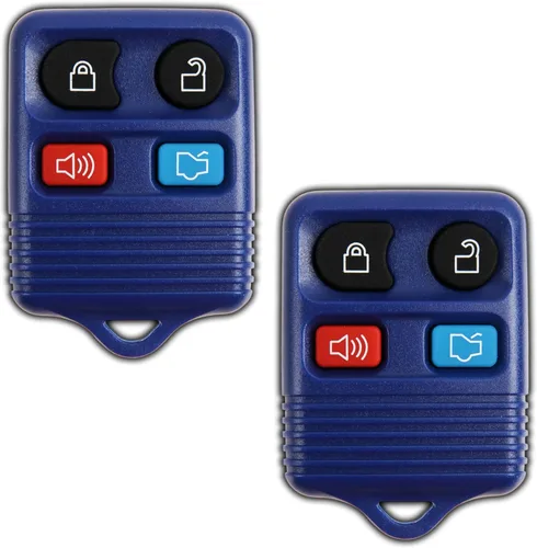 2 repuestos de apertura con control remoto KeylessOption, 4 botones, llavero remoto, Azul