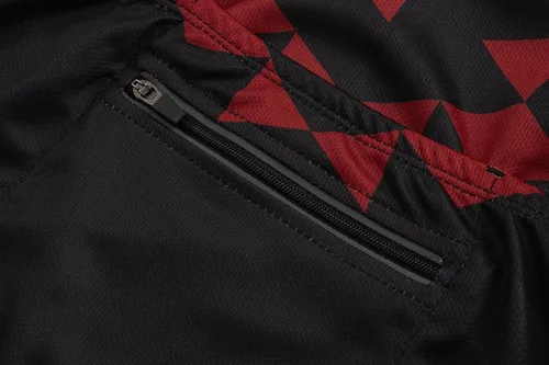 Miniatura 6 de GCRFL Camiseta de ciclismo de manga corta para hombre con 3 bolsillos traseros + bolsillo con cremallera, transpirable, de secado rápido