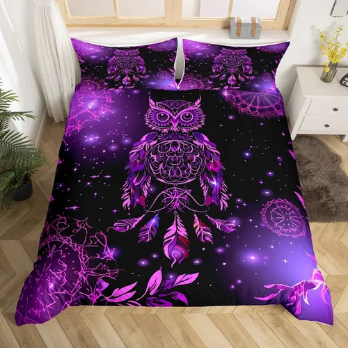 Miniatura 9 de Feelyou - Funda de edredón con estampado de auriculares, juego de ropa de cama con temática musical, patrón geométrico musical, funda de edredón