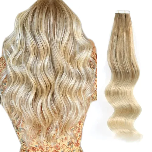 Miniatura 60 de ABH AMAZINGBEAUTY HAIR Extensiones de cinta de cabello humano Remy real, Remi, extensiones de cabello negro con pegamento en trama de piel
