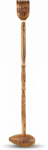 Miniatura 11 de Rascador de espalda con martillo de masaje, 100% madera natural para adultos, hombres y mujeres, 19 pulgadas de grosor extendido con masajeador