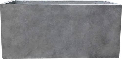Miniatura 45 de Kante Macetero rectangular de hormigón de 23.2 pulgadas de largo, macetas grandes para interiores y exteriores con orificio de drenaje y tapón