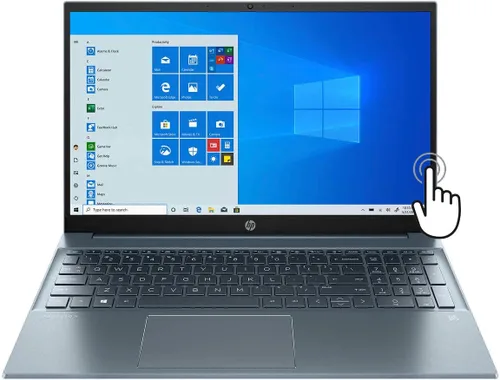 HP Laptop Pavilion 15 de alto rendimiento con pantalla táctil FHD de 15.6 pulgadas, Core i7-1165G7 de 11ª generación, WiFi-6, teclado