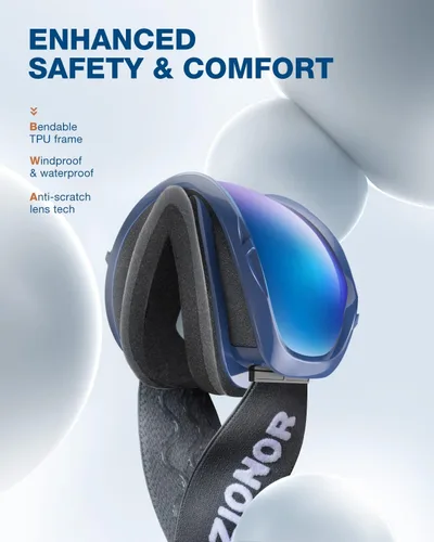 Miniatura 5 de ZIONOR Lagopus Gafas de protección UV para esquí y snowboard, antiniebla, para hombres, mujeres, jóvenes