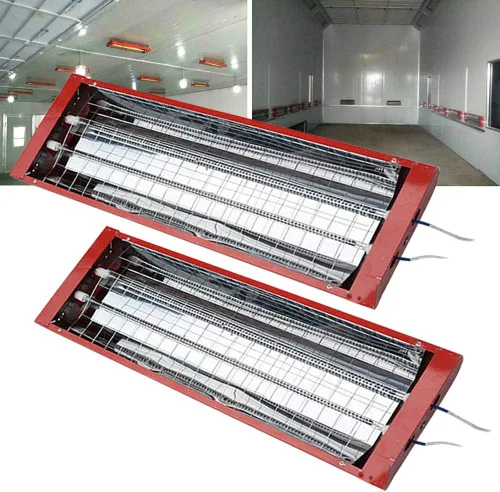 Miniatura 9 de Xuthusman 2 unids 2KW Spray Baking Booth Infrarrojos Pintura Curado Lámpara Tubo Cabina Hornear Lámpara de Fibra de Carbono Auto Calefacción Luz