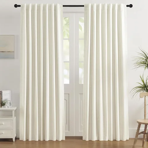 Miniatura 40 de UHITECH Cortinas opacas de 35 pulgadas de largo para sala de estar, 2 paneles, cortina opaca corta para cocina para ventanas pequeñas, cortinas