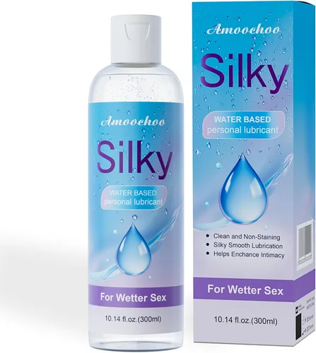Amoochoo Lubricante líquido a base de agua, lubricante sexual de larga duración para hombres, mujeres y parejas, seguro para juguetes, no mancha,